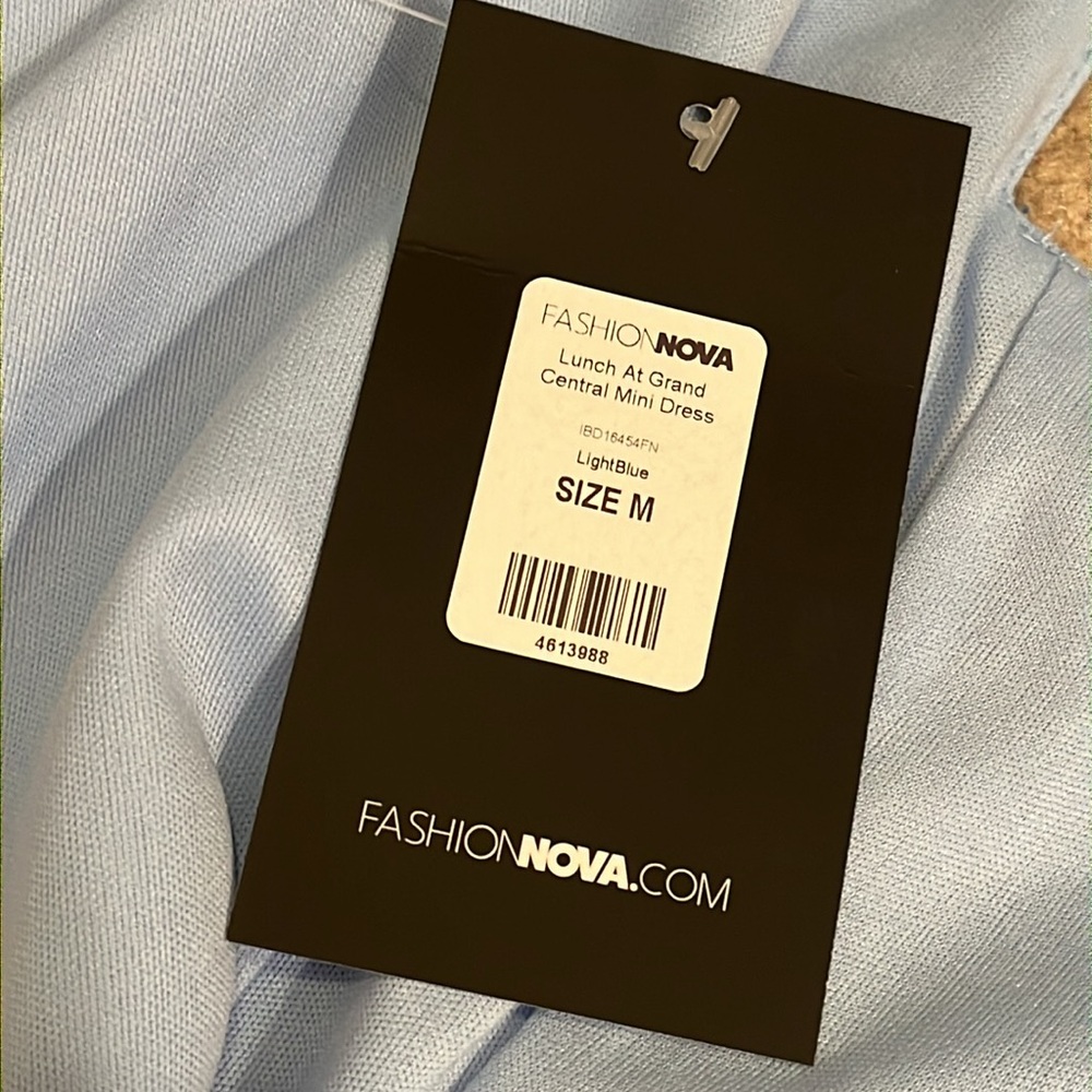 NWT Baby Blue Sweetheart neckline mini dress by Fashion Nova, size Medium - Picture 15 of 15
